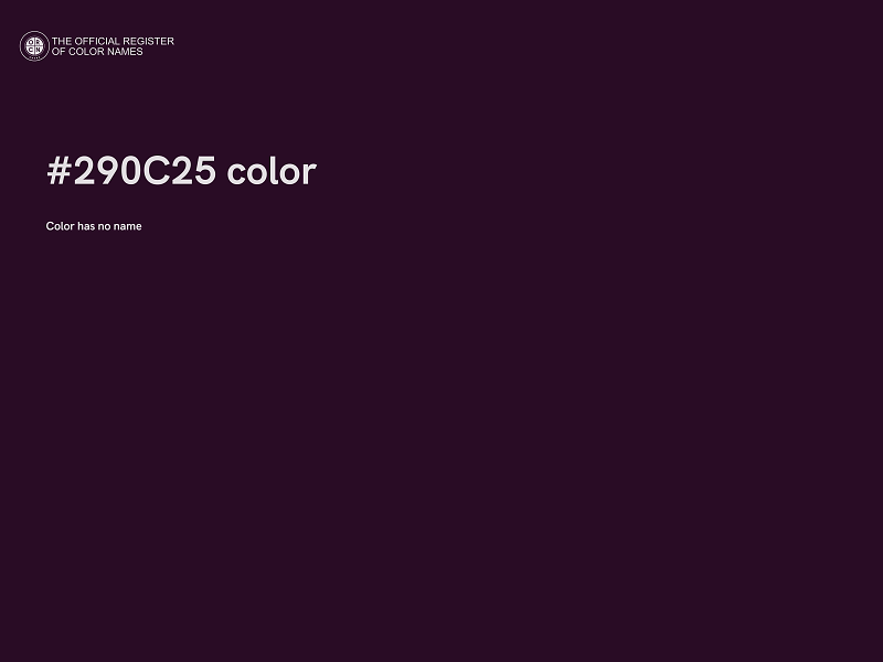 #290C25 color image