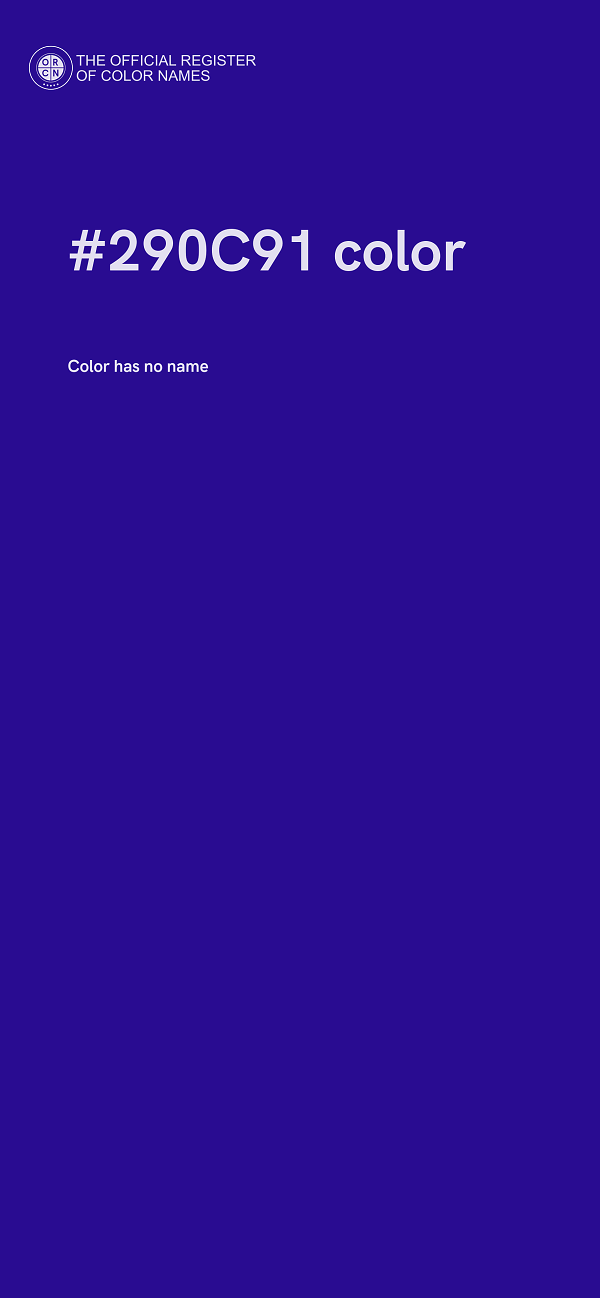 #290C91 color image