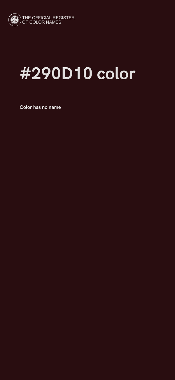 #290D10 color image