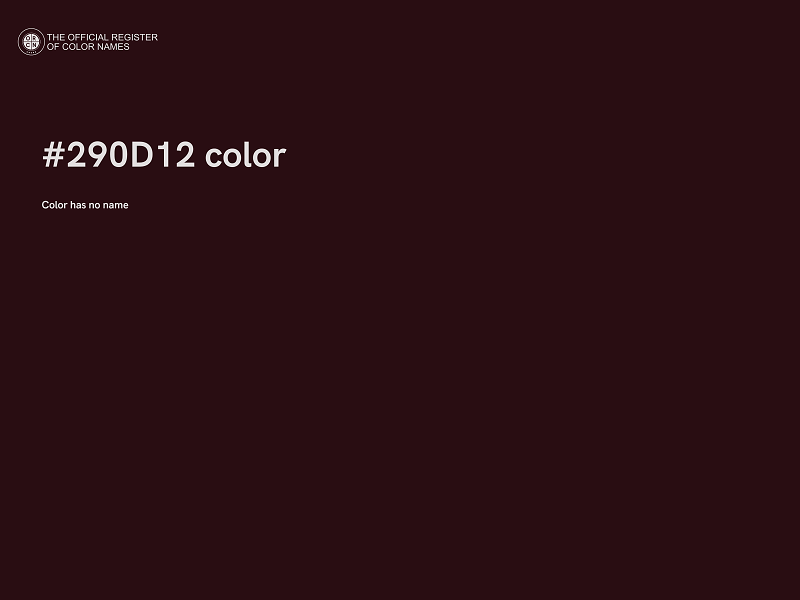 #290D12 color image