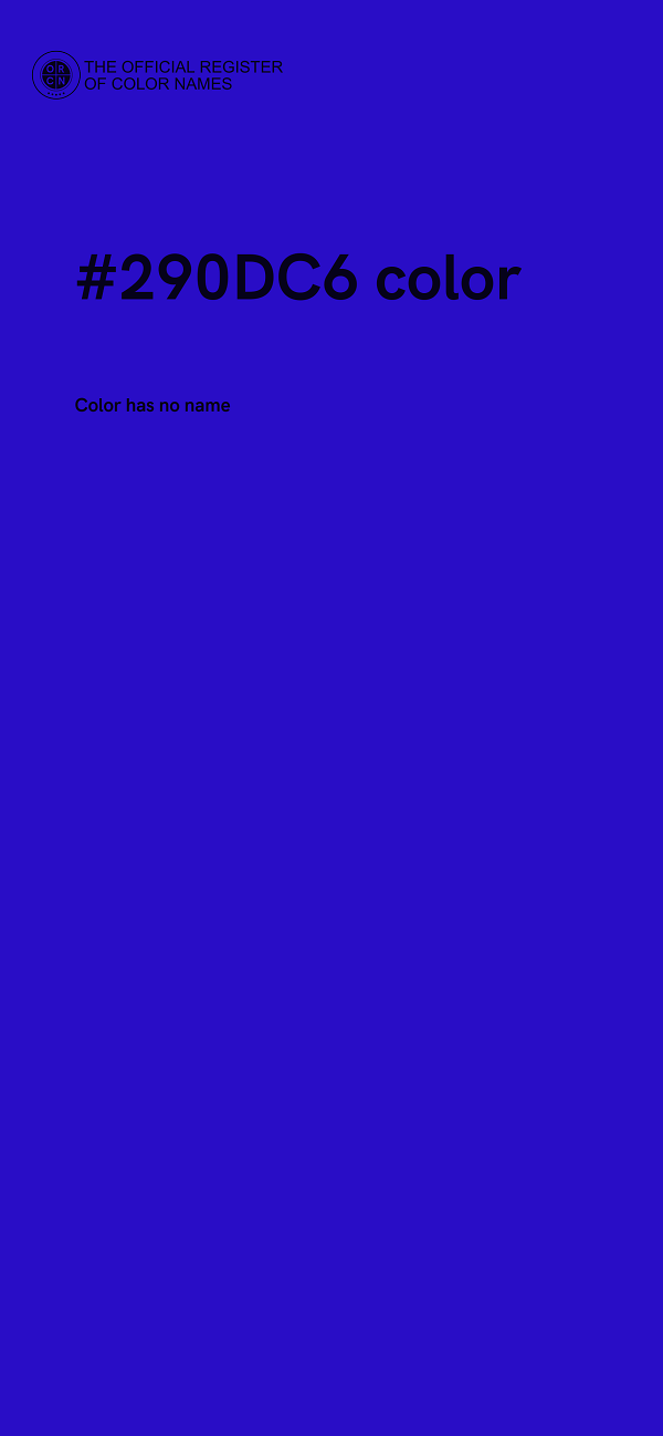 #290DC6 color image