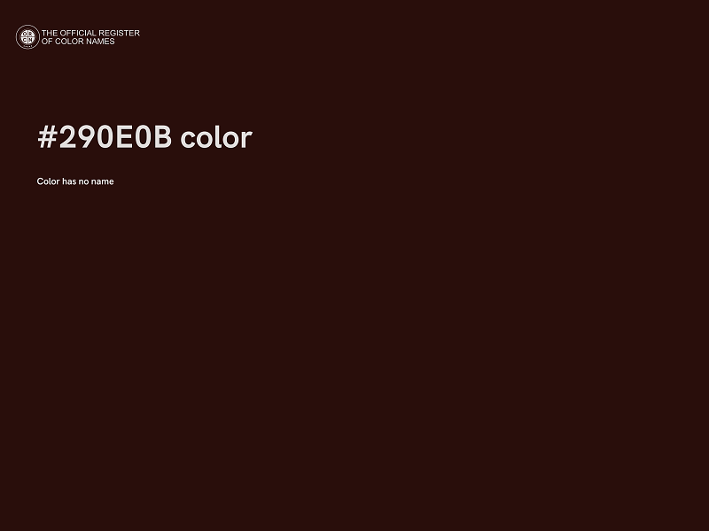 #290E0B color image