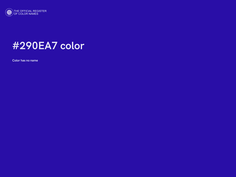 #290EA7 color image