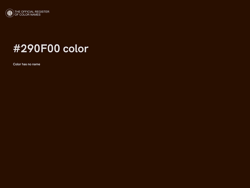 #290F00 color image