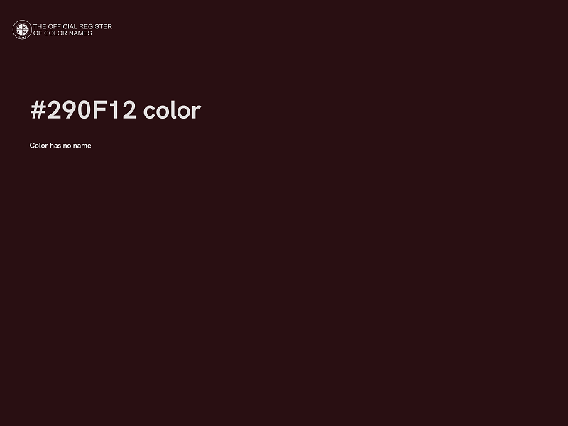 #290F12 color image