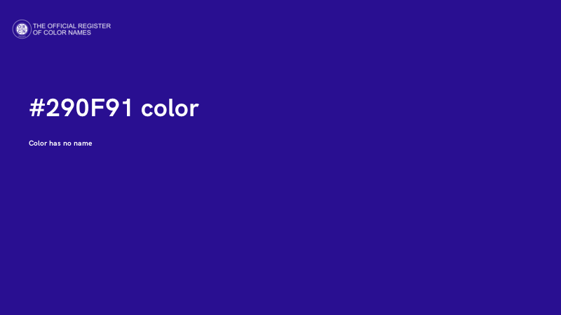 #290F91 color image