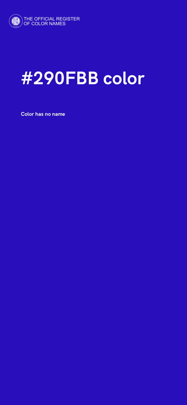 #290FBB color image