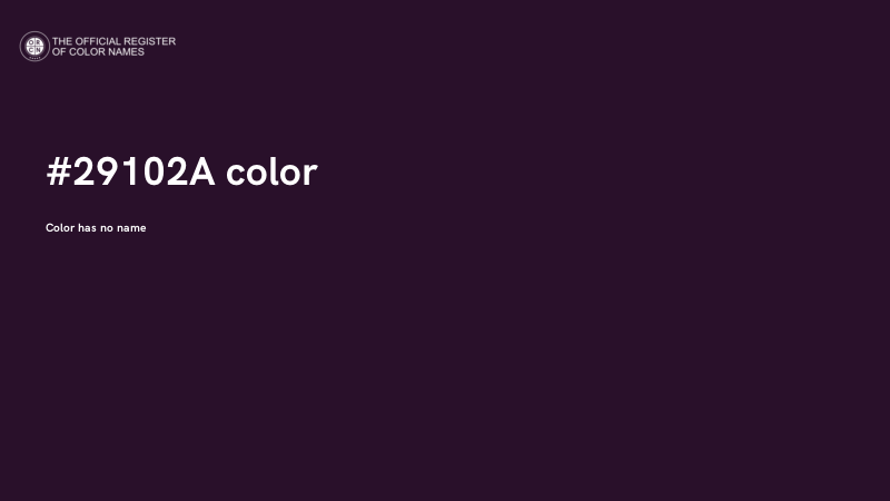 #29102A color image