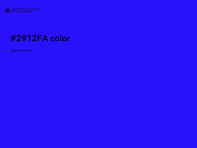 #2912FA color image