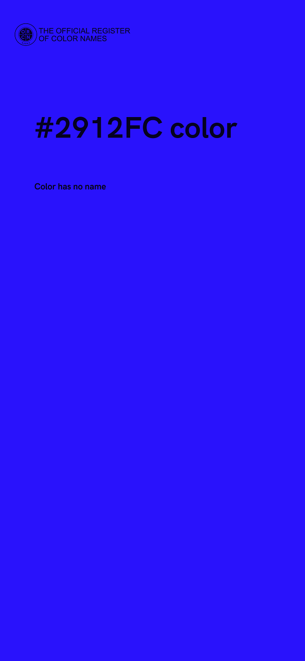#2912FC color image