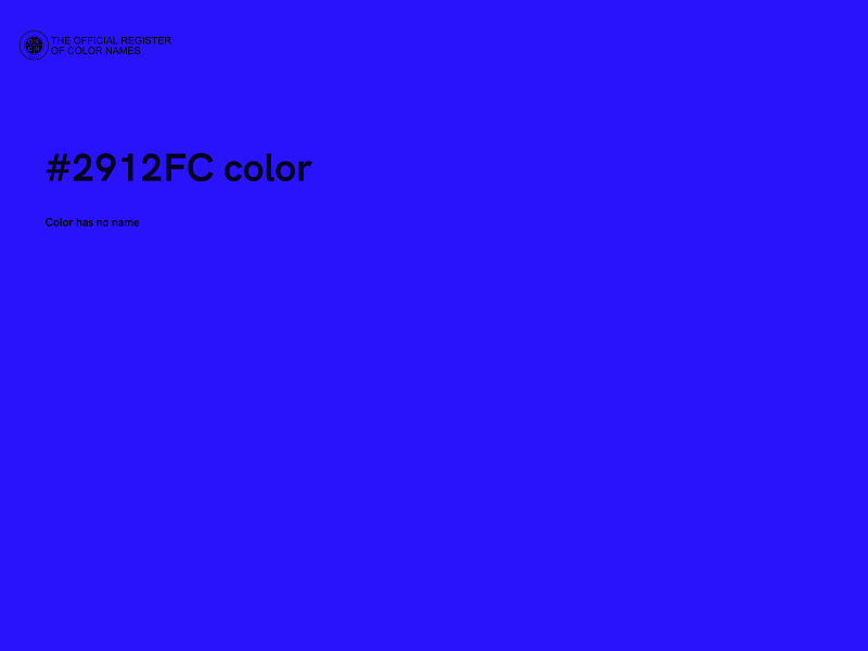 #2912FC color image