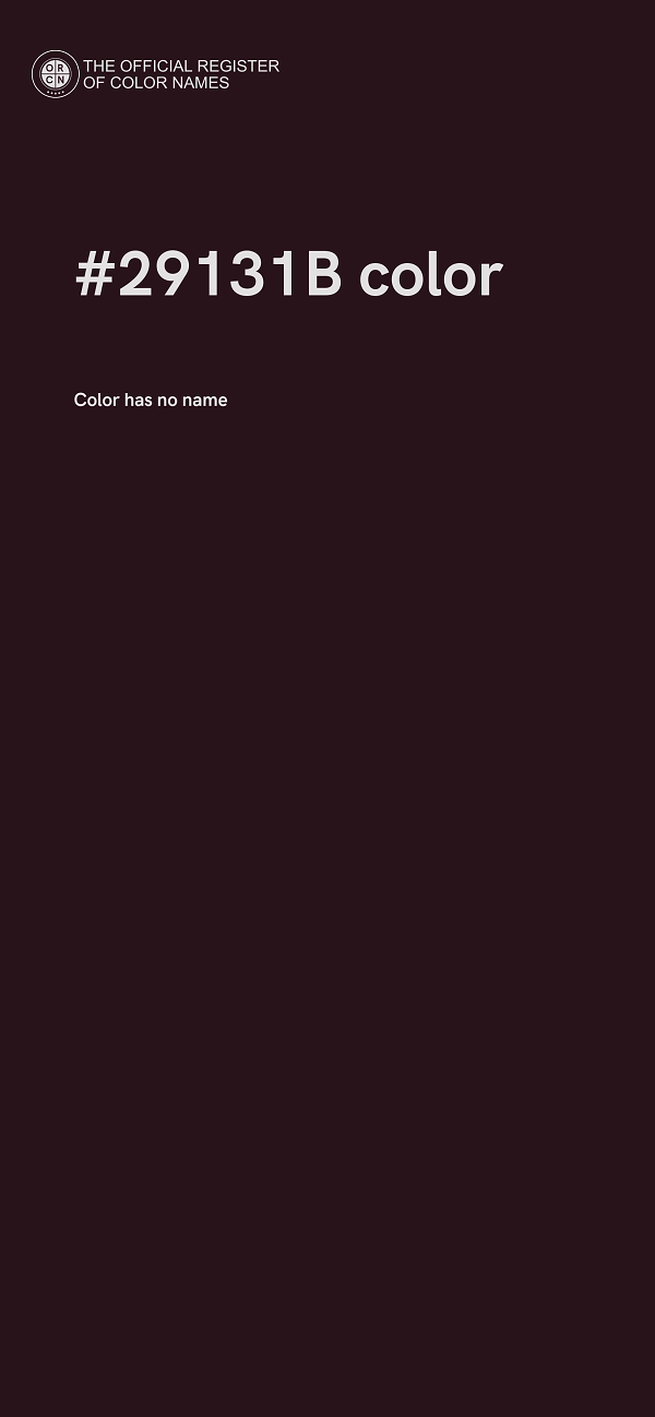 #29131B color image