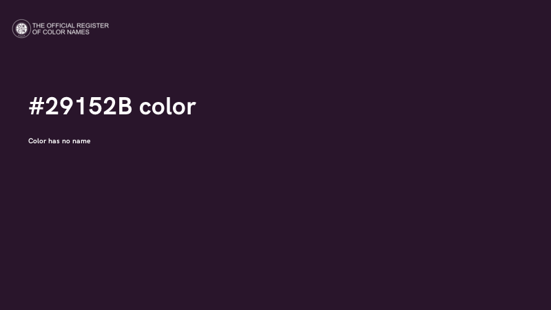#29152B color image