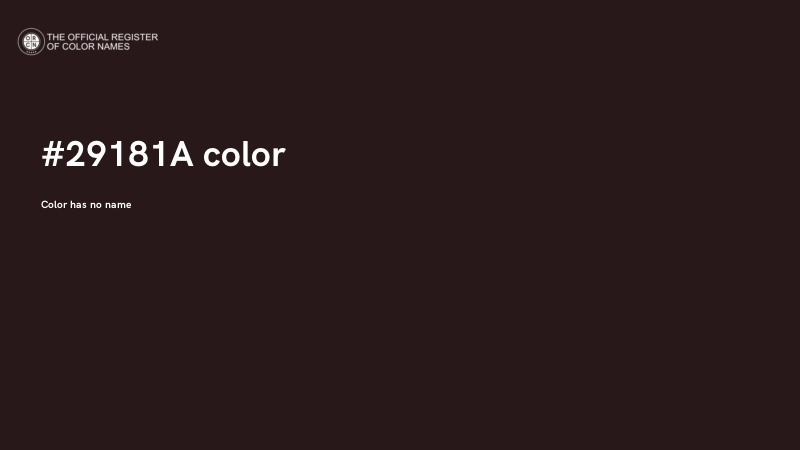 #29181A color image