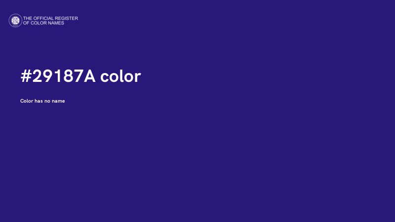 #29187A color image