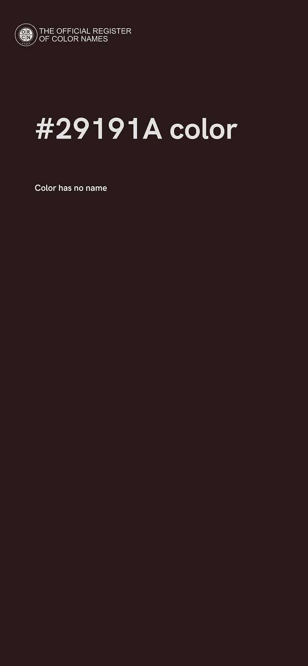 #29191A color image