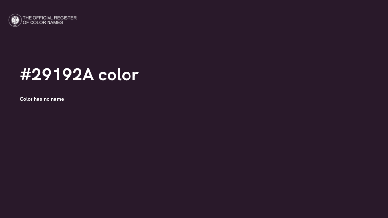 #29192A color image