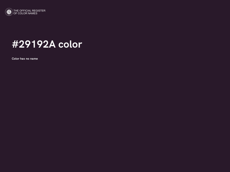 #29192A color image
