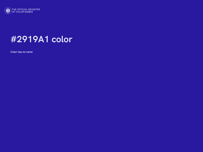 #2919A1 color image