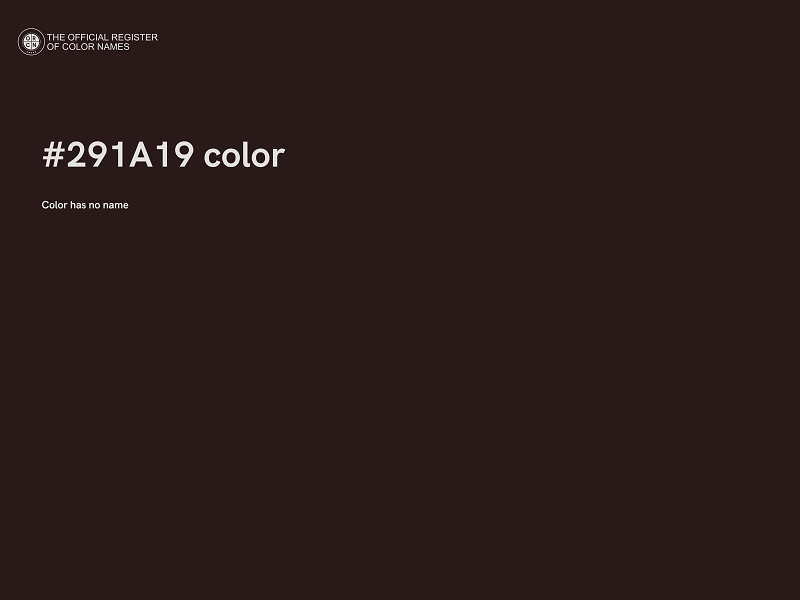 #291A19 color image