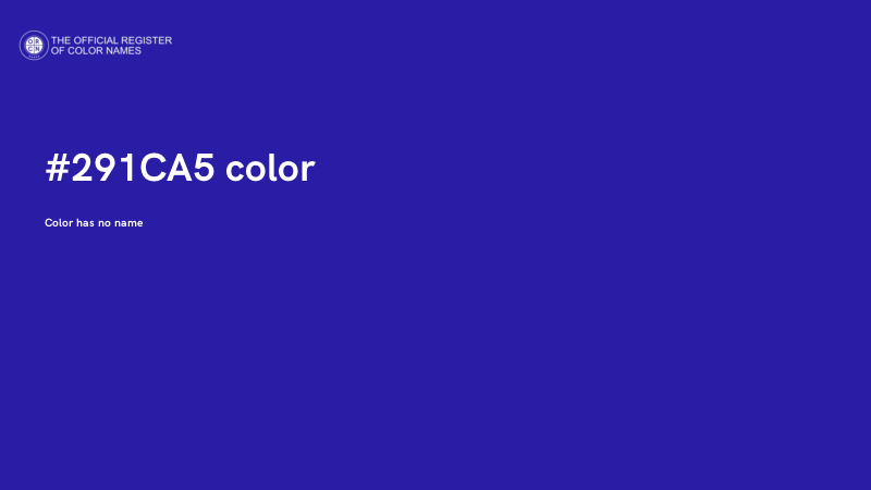 #291CA5 color image