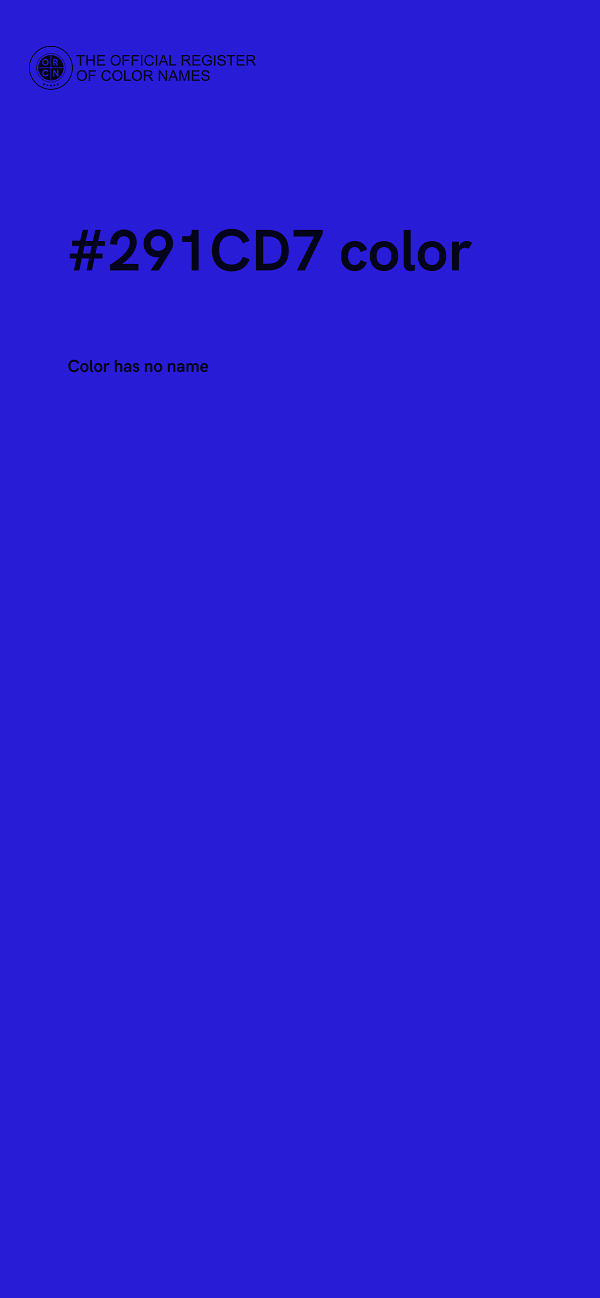 #291CD7 color image