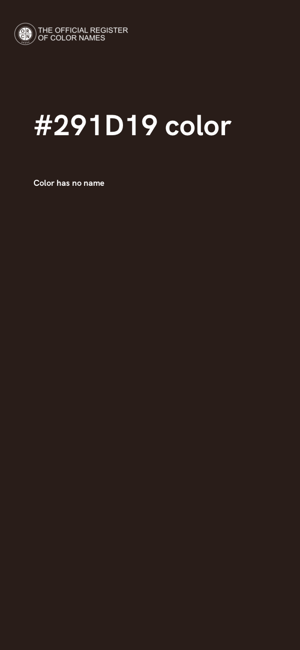 #291D19 color image