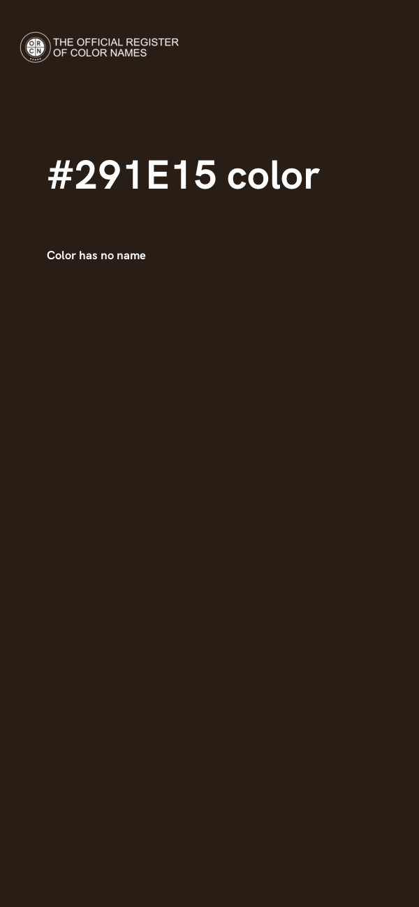 #291E15 color image
