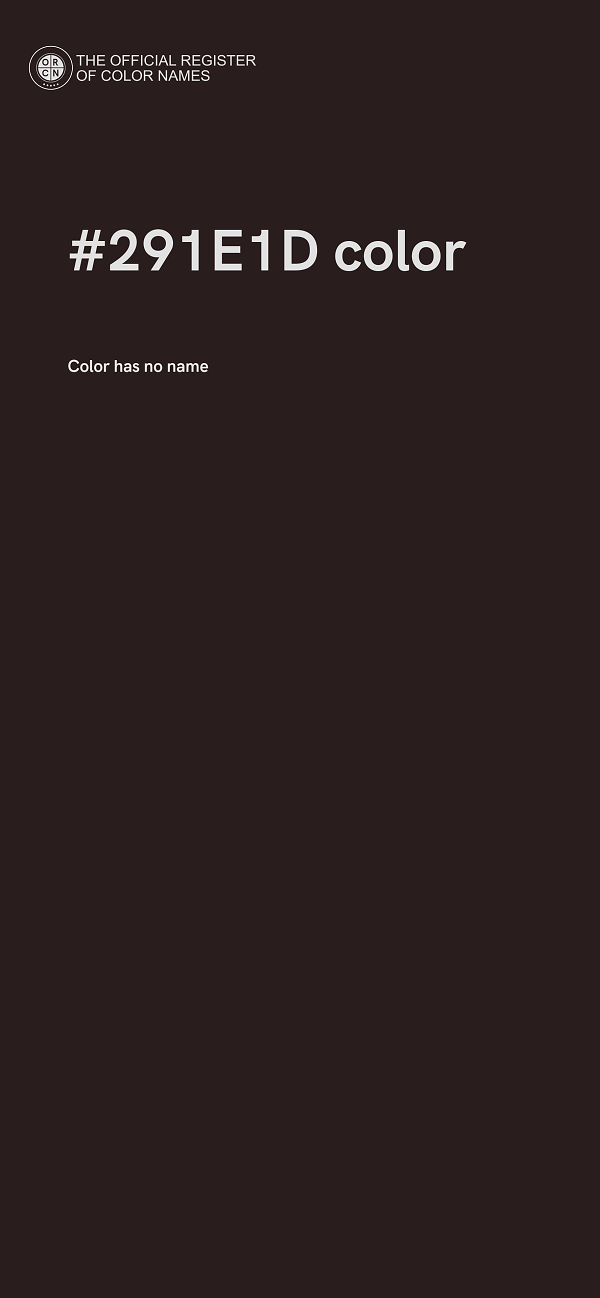 #291E1D color image