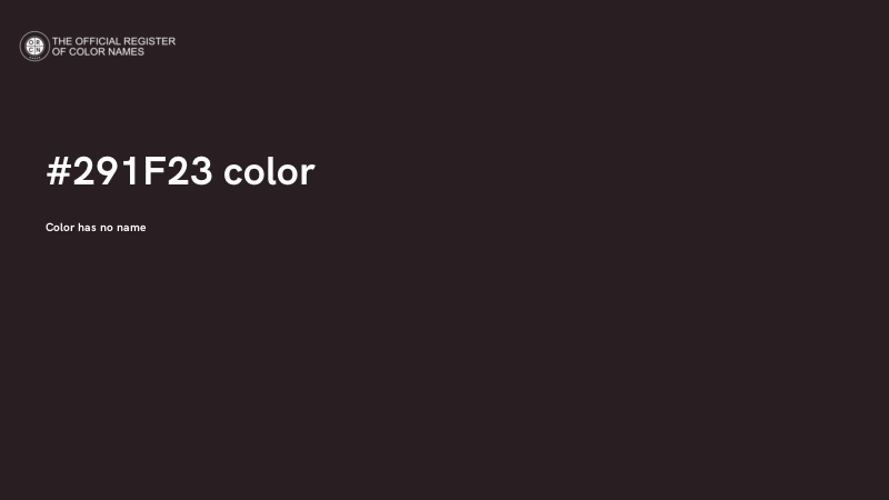 #291F23 color image