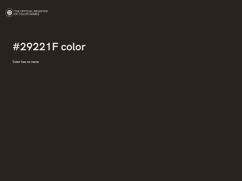 #29221F color image
