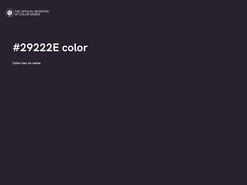 #29222E color image