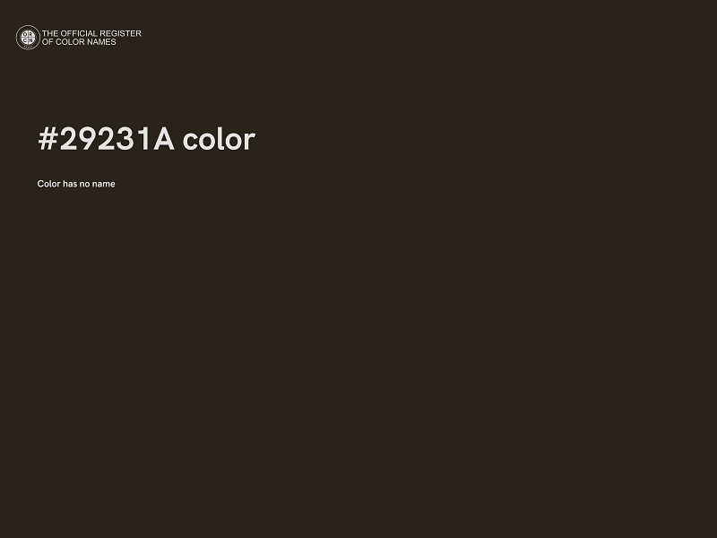 #29231A color image