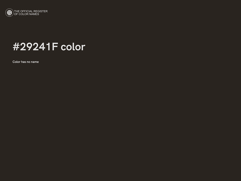 #29241F color image