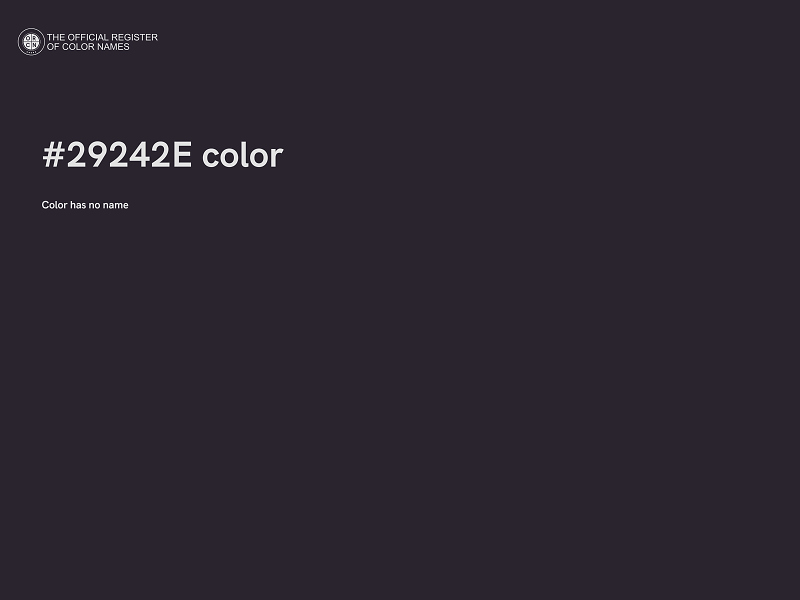 #29242E color image