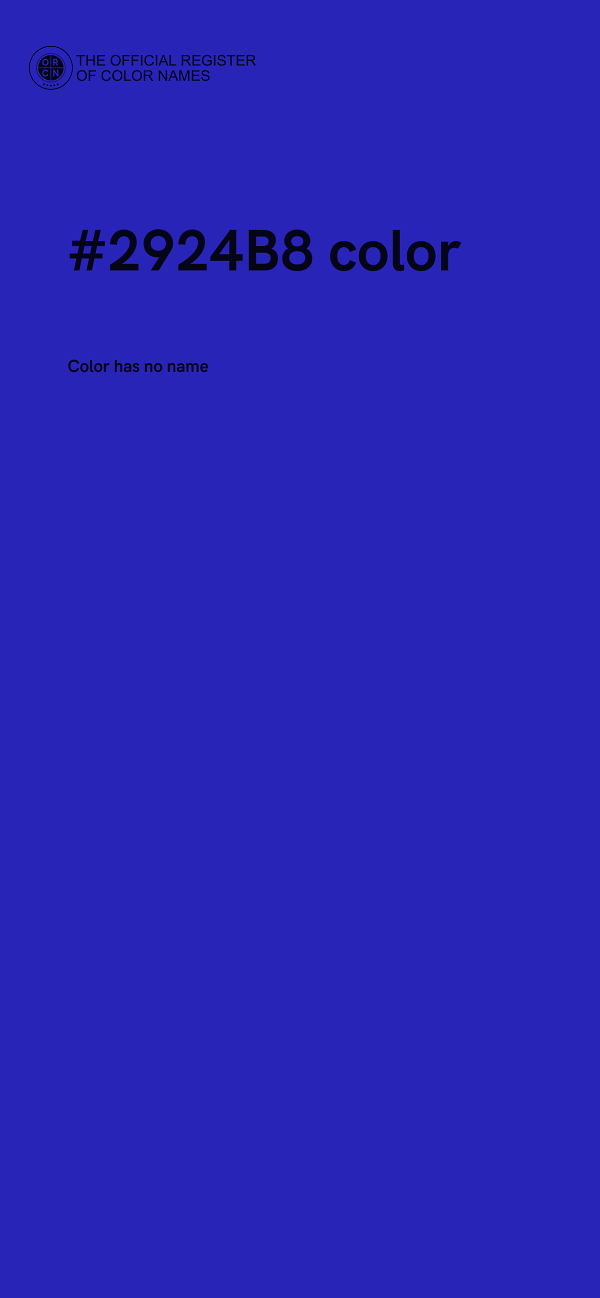 #2924B8 color image