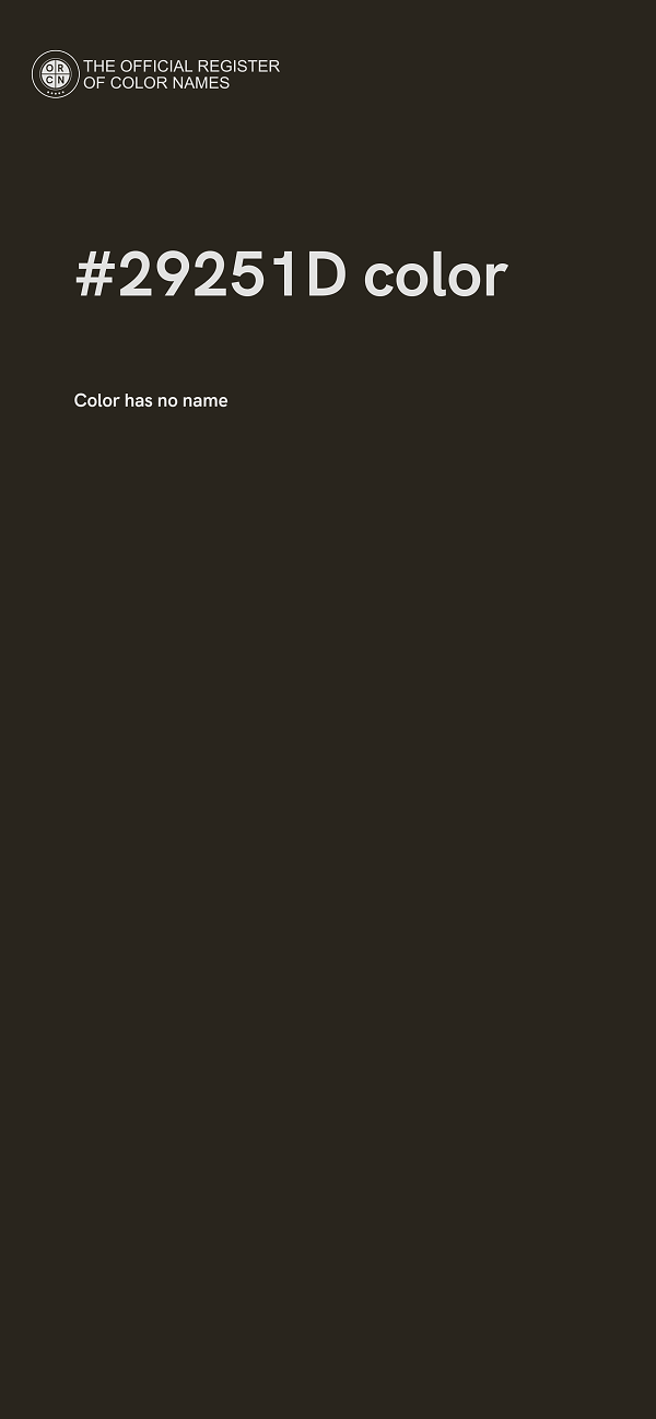 #29251D color image
