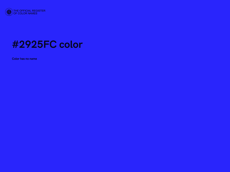 #2925FC color image