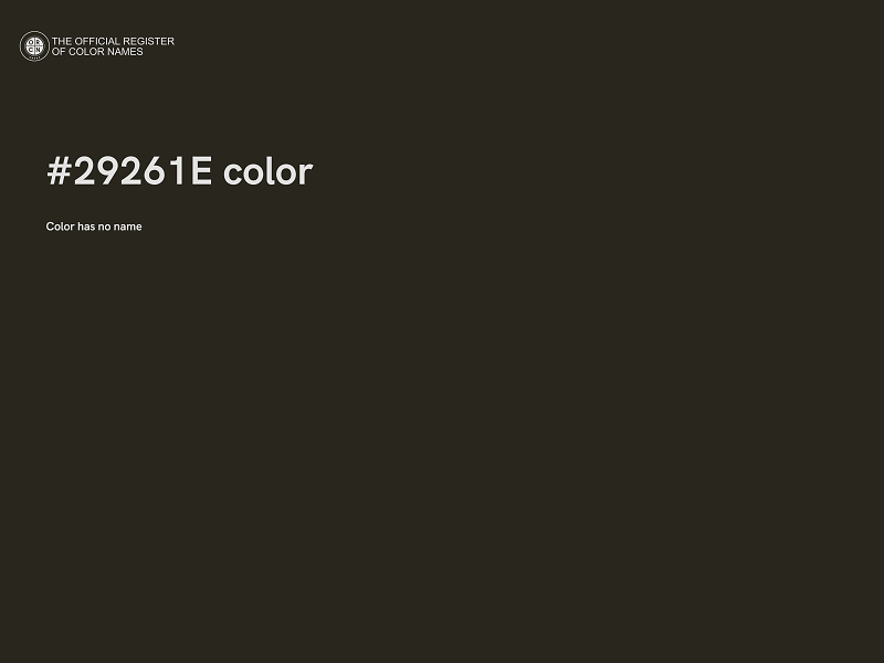 #29261E color image