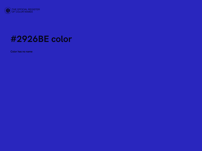 #2926BE color image