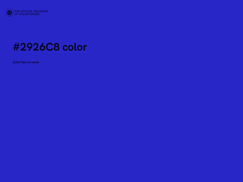 #2926C8 color image