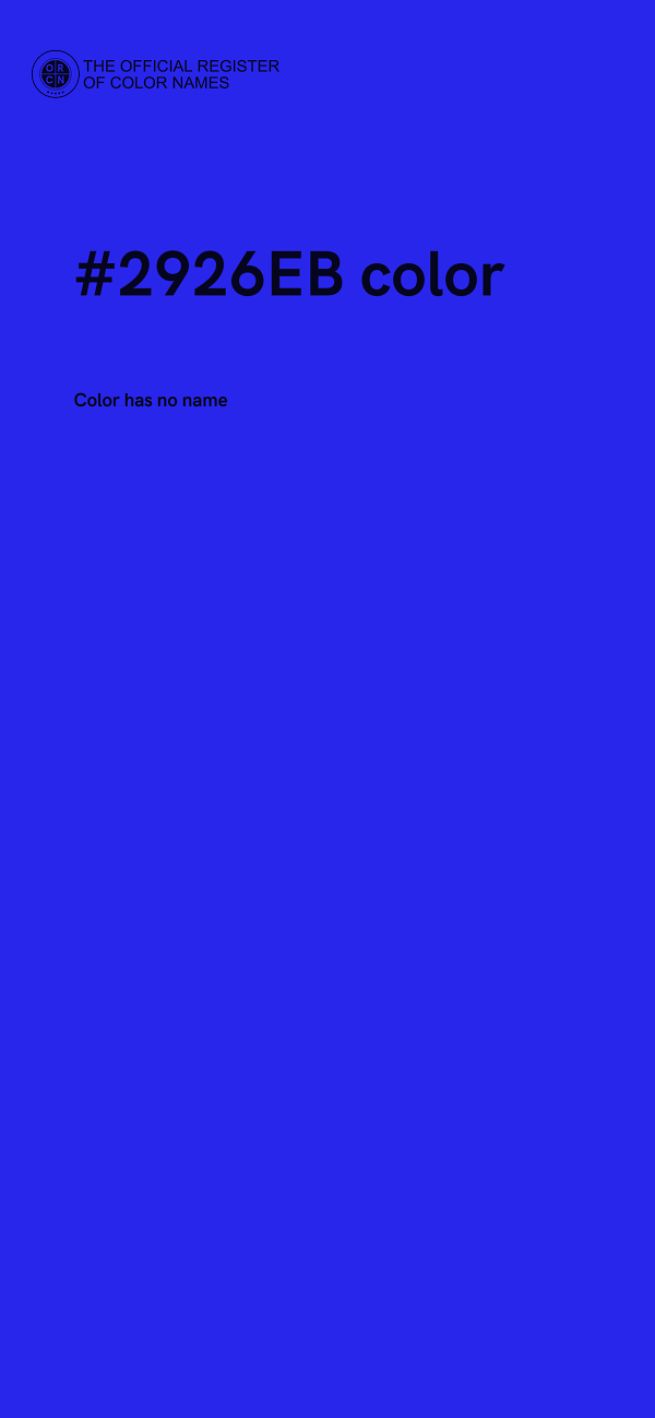 #2926EB color image