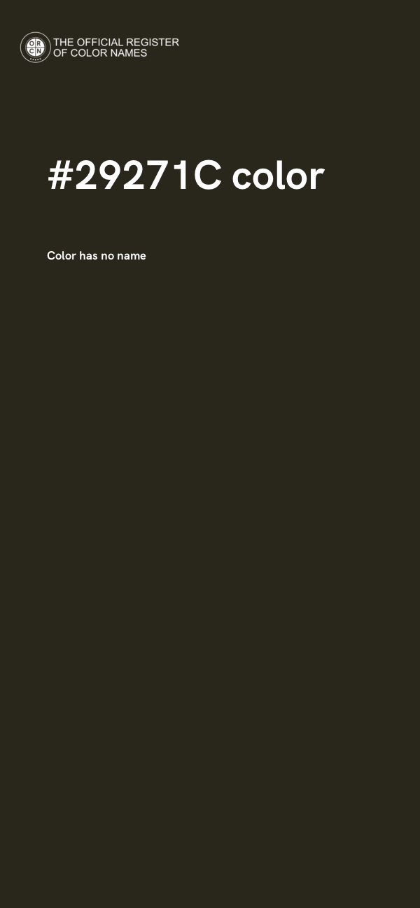 #29271C color image