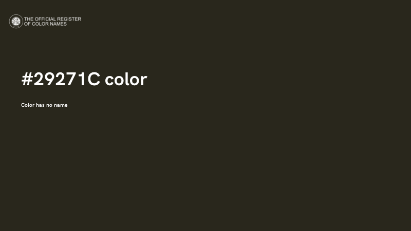 #29271C color image