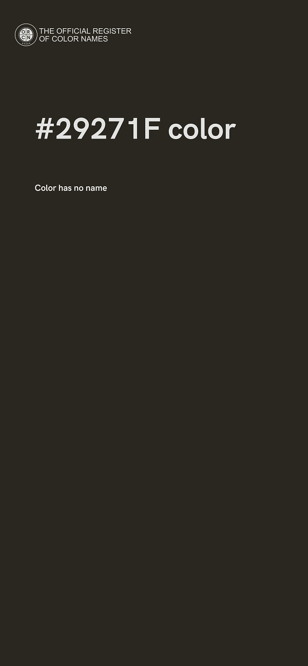 #29271F color image