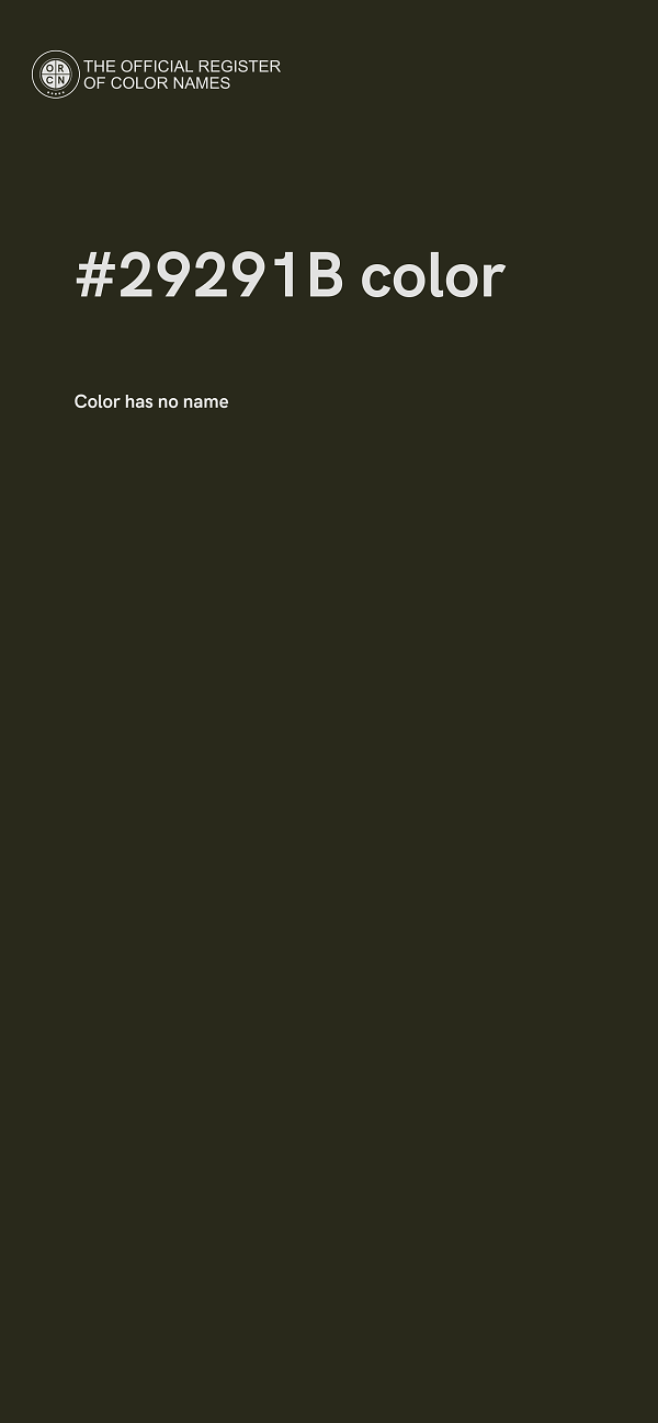 #29291B color image