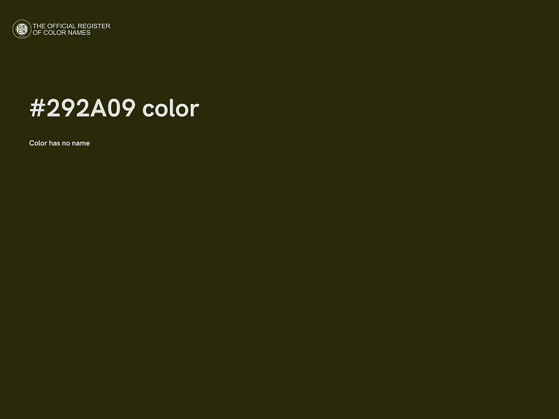 #292A09 color image
