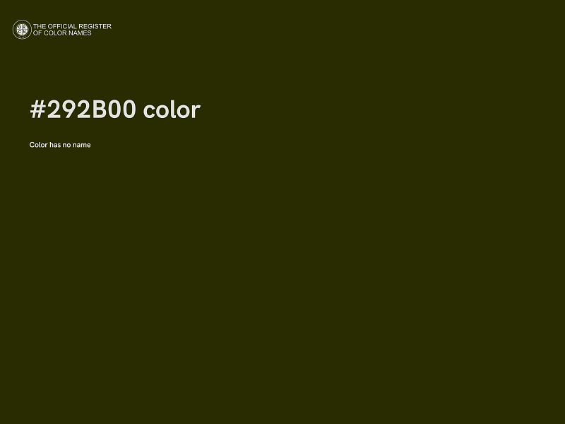 #292B00 color image