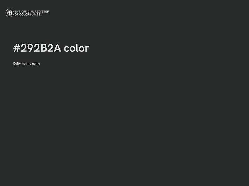 #292B2A color image