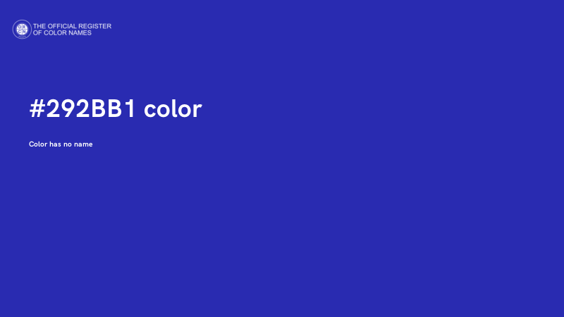 #292BB1 color image